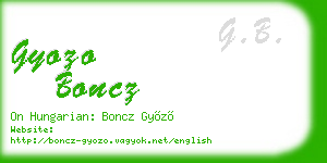 gyozo boncz business card